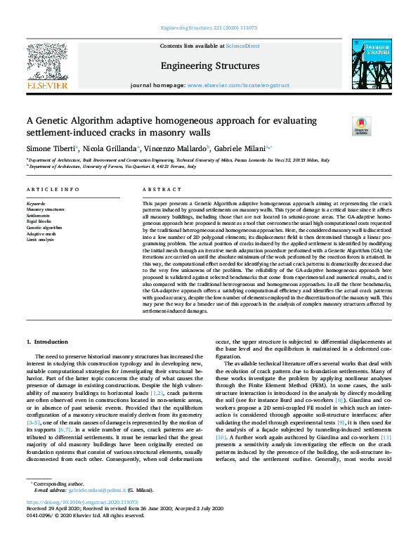 (PDF) A Genetic Algorithm adaptive homogeneous approach for evaluating ...