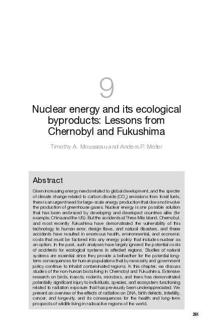 Nuclear energy and its ecological byproducts: Lessons from Chernobyl and Fukushima