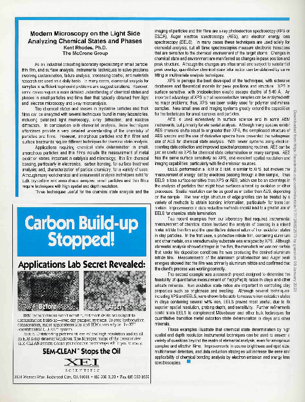 (PDF) Modern Microscopy on the Light Side Analyzing Chemical States and ...
