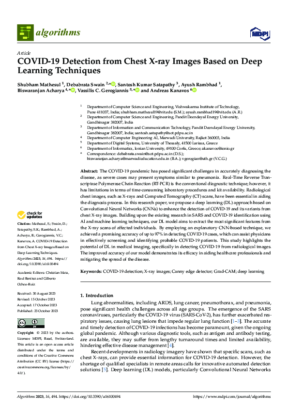 (PDF) COVID-19 Detection from Chest X-ray Images Based on Deep Learning ...
