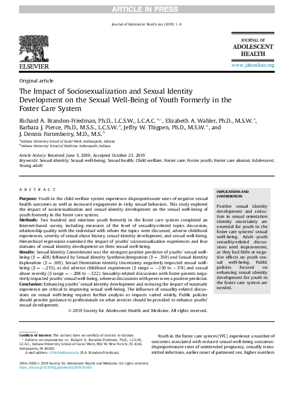 (PDF) The Impact of Sociosexualization and Sexual Identity Development ...