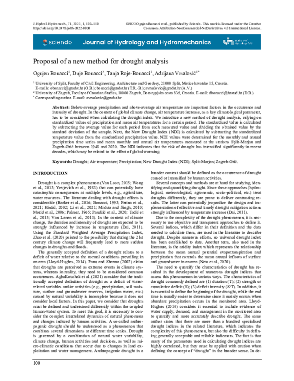(PDF) Proposal of a new method for drought analysis