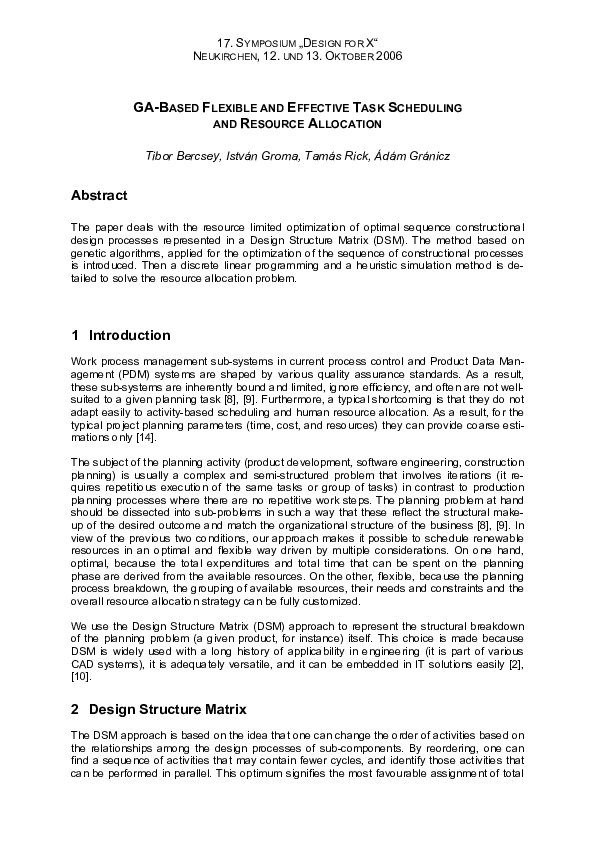 (PDF) GA-Based flexible and effective task scheduling and resource ...