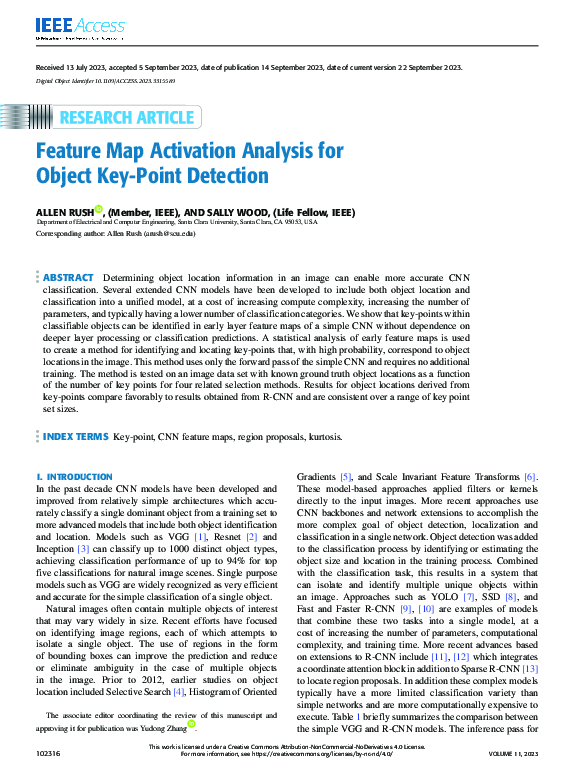 (PDF) Feature Map Activation Analysis for Object Key-Point Detection
