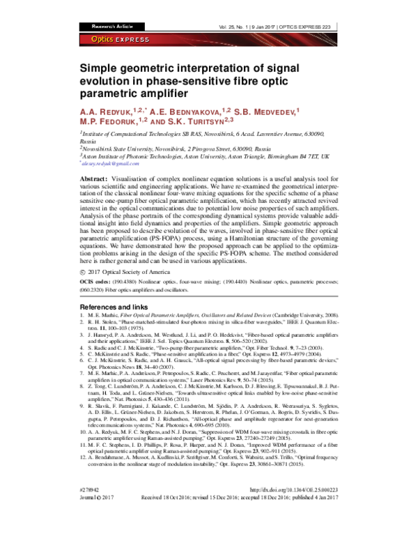 (PDF) Simple geometric interpretation of signal evolution in phase ...