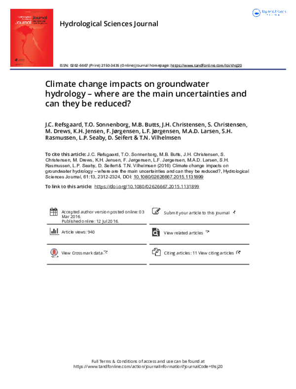(PDF) Climate change impacts on groundwater hydrology – where are the ...