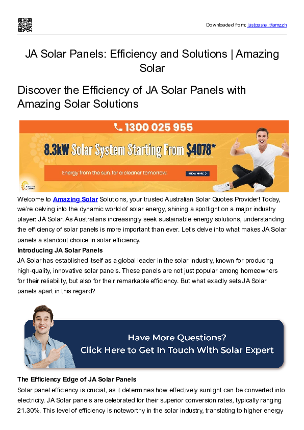 (PDF) Solar Panel Victoria, Solar Power Victoria | Amazing Solar