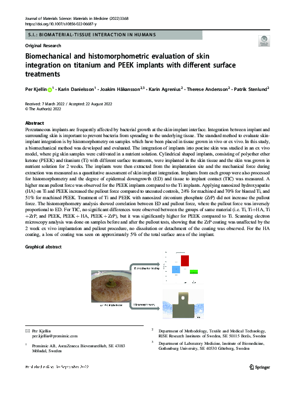 (PDF) Biomechanical and histomorphometric evaluation of skin ...