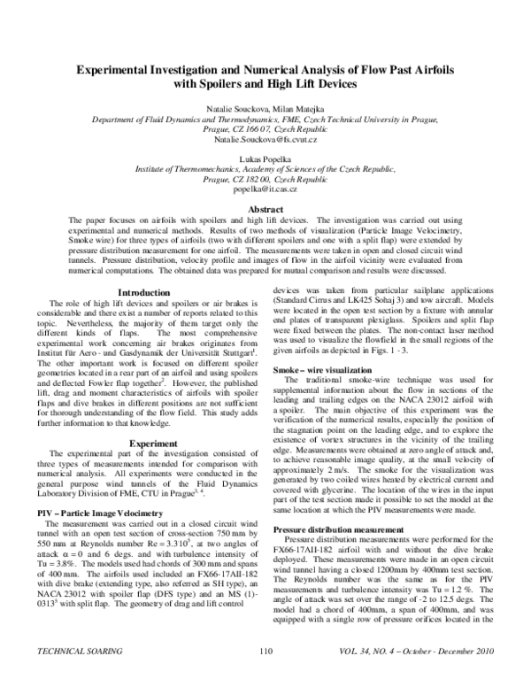 (PDF) Experimental Investigation and Numerical Analysis of Flow Past ...