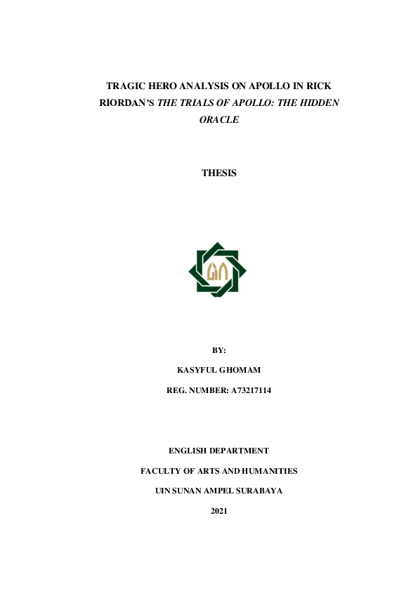 (PDF) Tragic hero analysis on apollo in Rick Riordan’s the Trials of ...