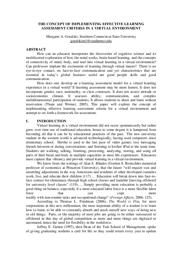 (PDF) The concept of implementing effective learning assessment ...