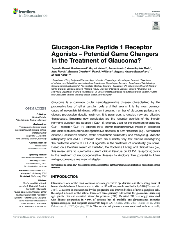 (PDF) Glucagon-Like Peptide 1 Receptor Agonists – Potential Game ...