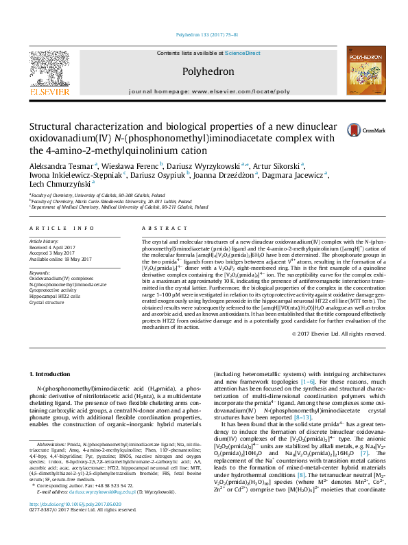 (PDF) Structural characterization and biological properties of ...