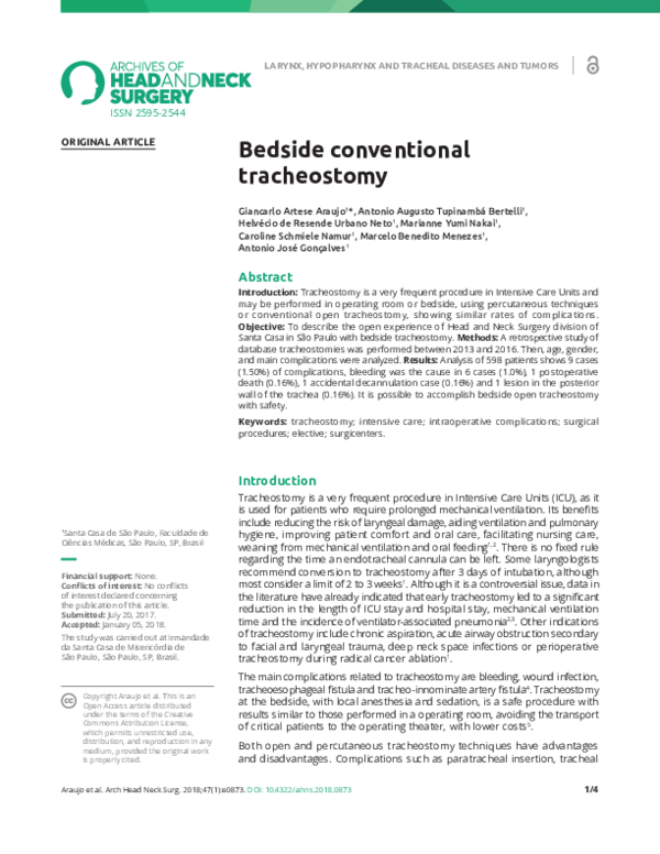 (PDF) Bedside conventional tracheostomy Antonio Bertelli Academia.edu