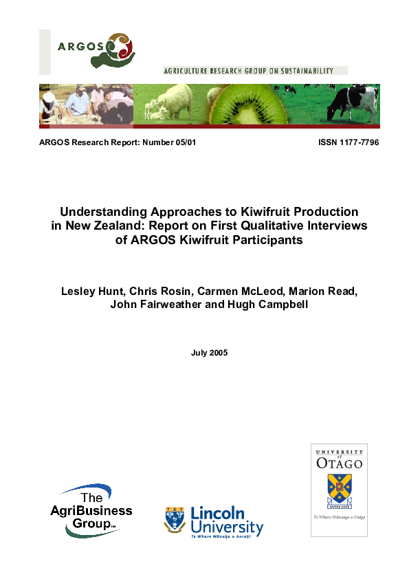 (PDF) Understanding approaches to kiwifruit production in New Zealand