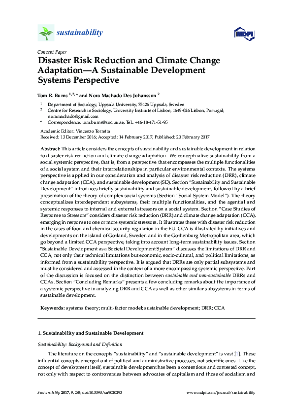 (PDF) Disaster Risk Reduction and Climate Change Adaptation Policy in ...