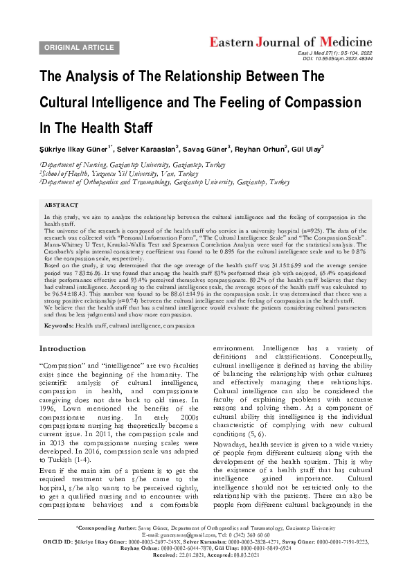 (PDF) The Analysis of the Relationship between the Cultural ...