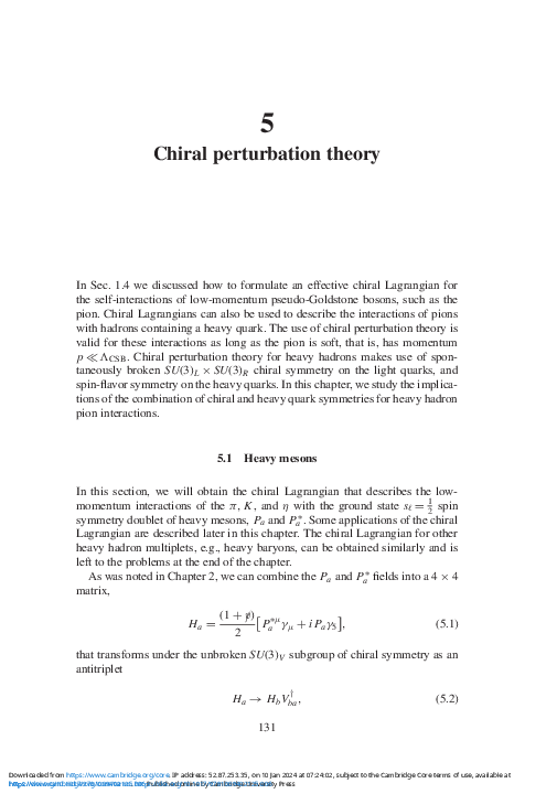 (PDF) Chiral perturbation theory