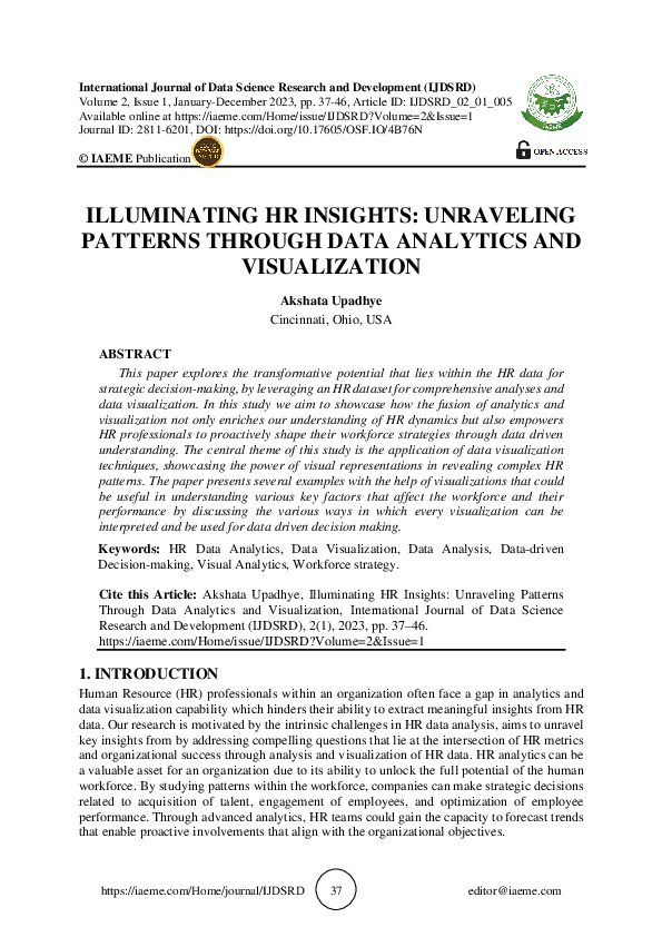 (PDF) ILLUMINATING HR INSIGHTS: UNRAVELING PATTERNS THROUGH DATA ...