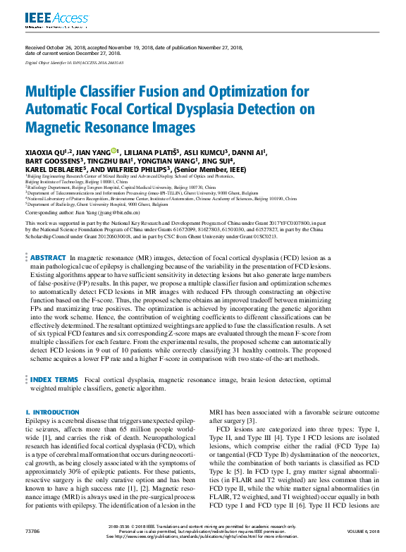 (PDF) Multiple Classifier Fusion and Optimization for Automatic Focal ...