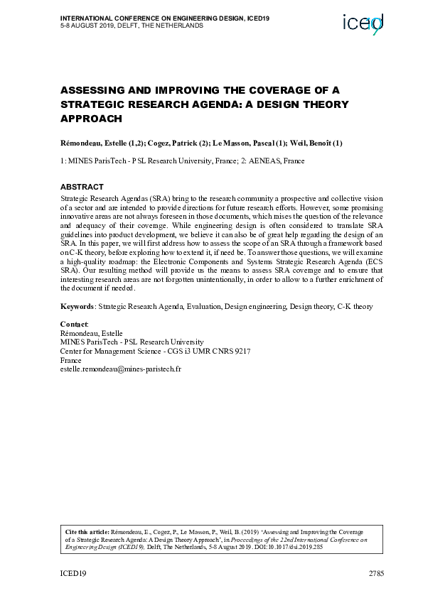 (PDF) Assessing and Improving the Coverage of a Strategic Research ...