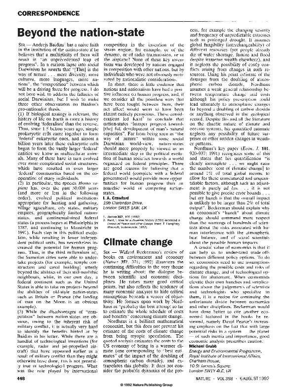(PDF) Climate change