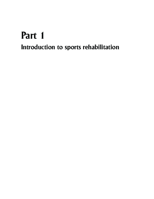 (PDF) Sports Rehabilitation and Injury Prevention: Comfort/Sports ...