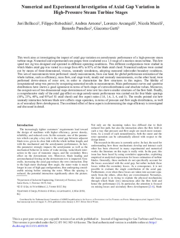 (PDF) Numerical and Experimental Investigation of Axial Gap Variation ...