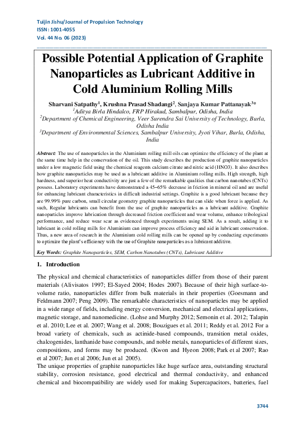 (PDF) Possible Potential Application of Graphite Nanoparticles as ...