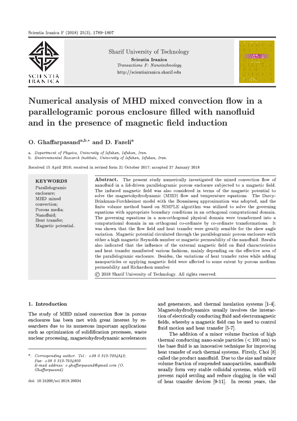 (PDF) Numerical Analysis of MHD Mixed Convection Flow in a ...