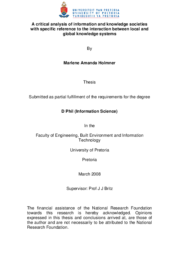 (PDF) A critical analysis of information and knowledge societies with ...