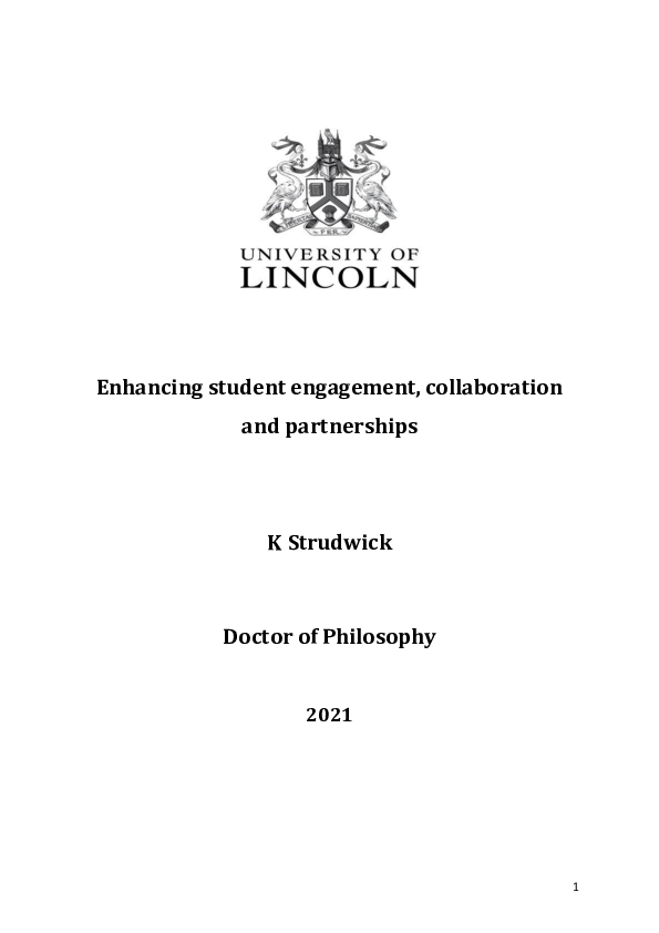 (PDF) Enhancing student engagement, collaboration and partnerships