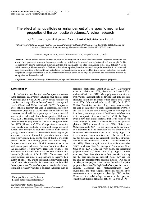 (PDF) The effect of nanoparticles on enhancement of the specific ...