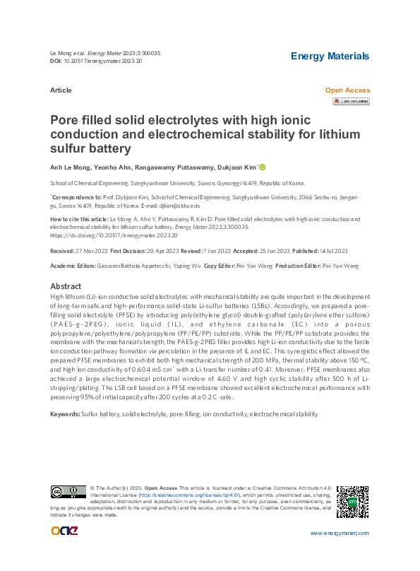 (PDF) Pore filled solid electrolytes with high ionic conduction and ...
