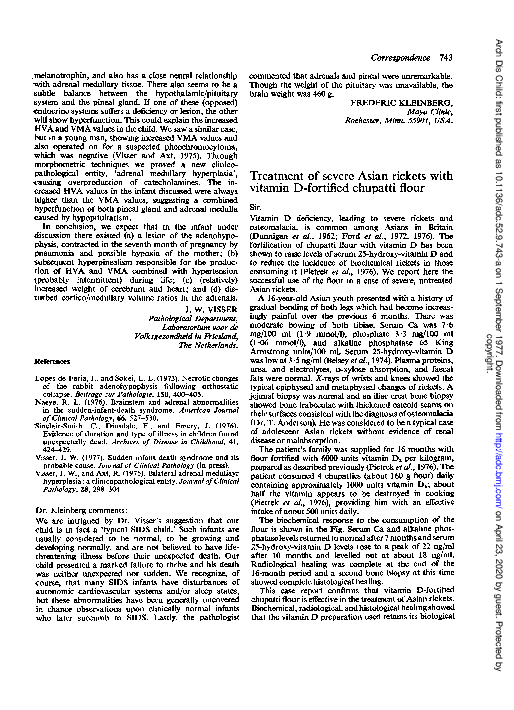 (PDF) Treatment of severe Asian rickets with vitamin D-fortified ...