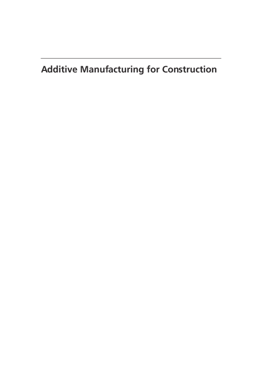(PDF) Additive Manufacturing for Construction