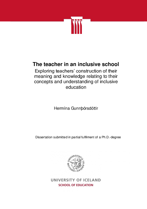 (PDF) The teacher in an inclusive school : exploring teachers ...