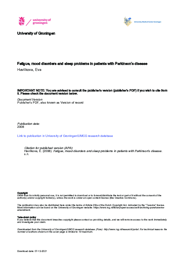 (PDF) The impact of sleep and mood disorders on quality of life in ...