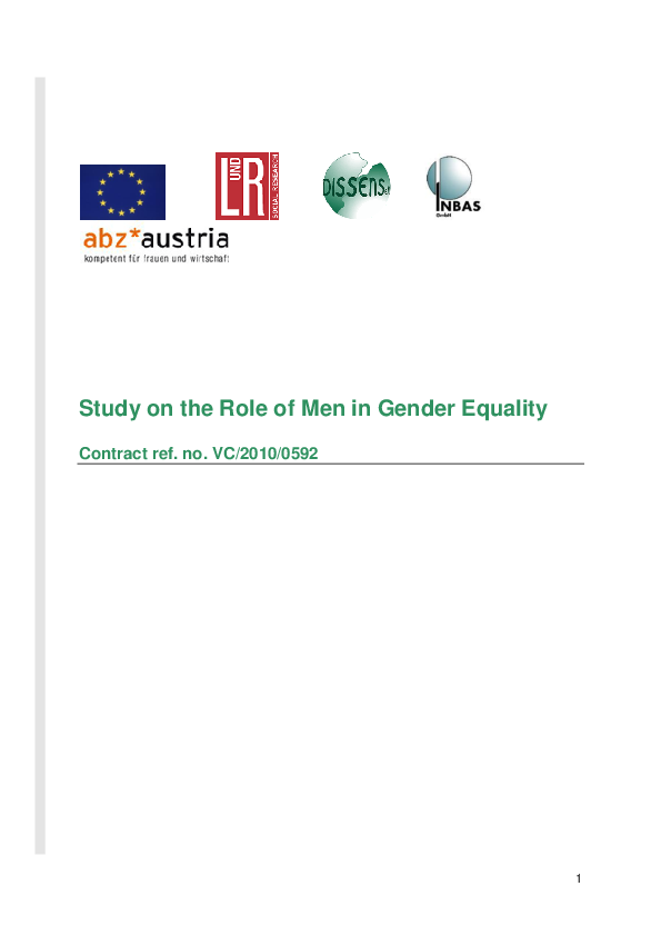 (PDF) Study on the role of men in gender equality