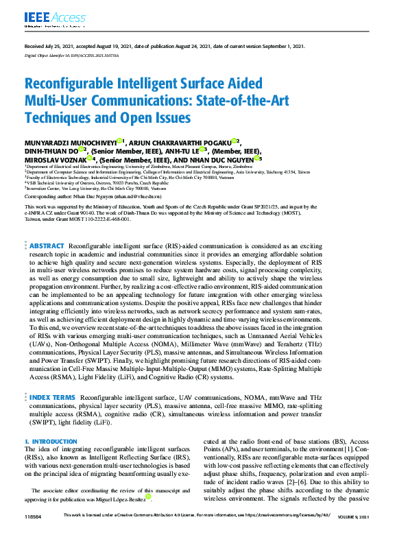 (PDF) Reconfigurable Intelligent Surface Aided Multi-User ...