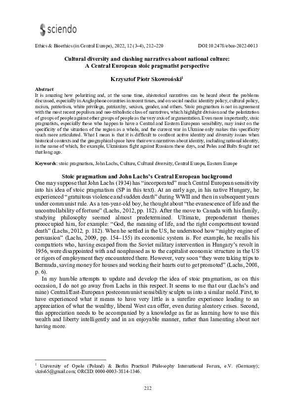 (PDF) Cultural diversity and clashing narratives about national culture ...