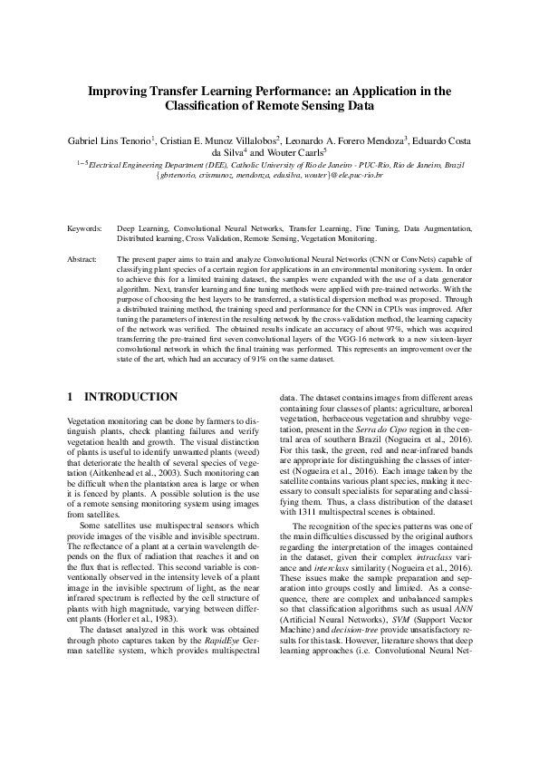 (PDF) Improving Transfer Learning Performance: An Application in the ...