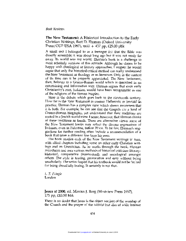 (PDF) The New Testament : A Historical Introduction to the Early ...