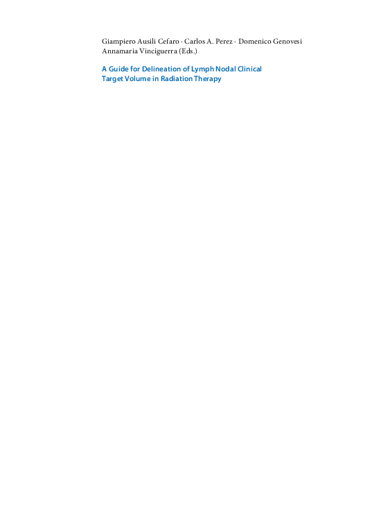 (PDF) A Guide for Delineation of Lymph Nodal Clinical Target Volume in ...