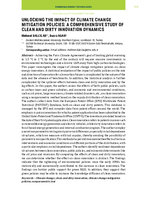 (PDF) Unlocking the Impact of Climate Change Mitigation Policies: A ...