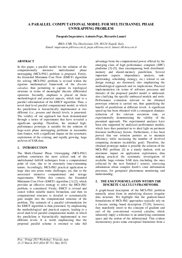 (PDF) A Parallel Computational Model for Multichannel Phase Unwrapping ...