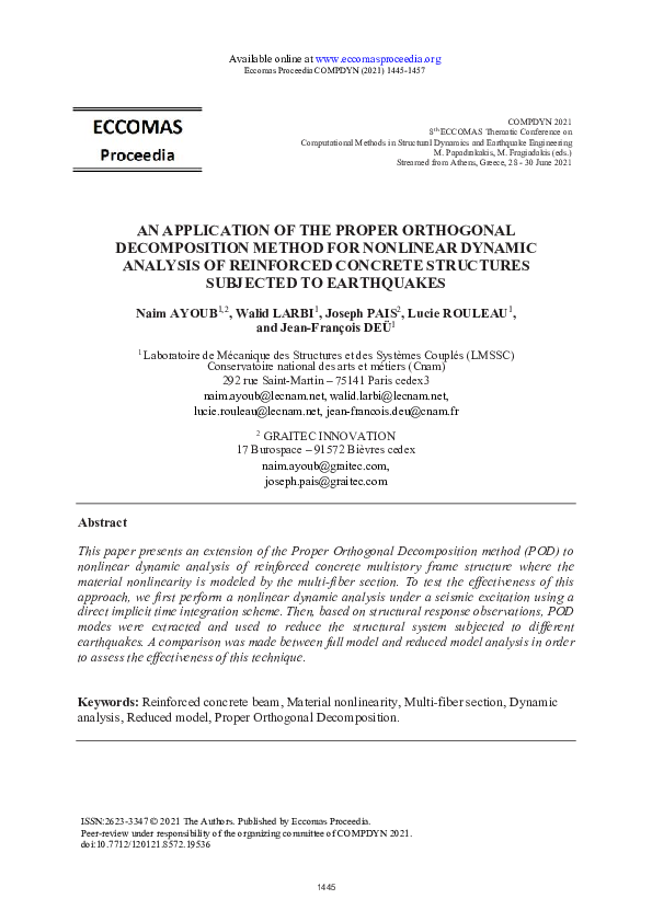 (PDF) An Application of the Proper Orthogonal Decomposition Method for ...