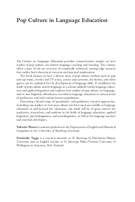 (PDF) Pop Culture in Language Education