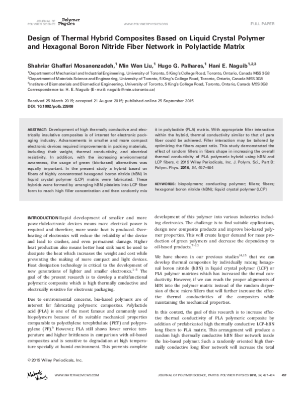 (PDF) Design of thermal hybrid composites based on liquid crystal ...