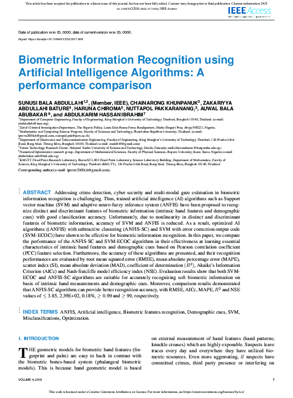 (PDF) Biometric Information Recognition Using Artificial Intelligence ...